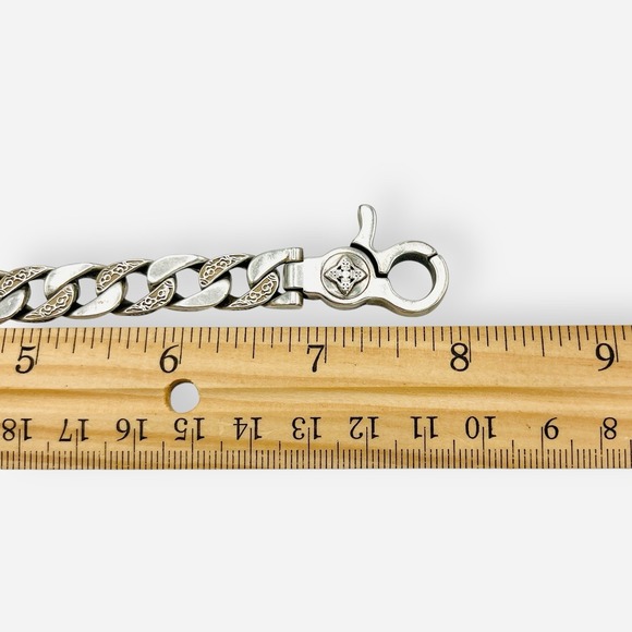 Gusmi Mang 2021 Bracelet Curb Link Chain Spinner Clasp Silver Tibetan Prayer - Picture 7 of 8